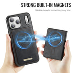 CASEME For iPhone 18 Pro / 17 Pro Magnetic Case  ME80 Series Leather PC TPU Phone Cover with Detachable Wallet