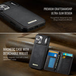 CASEME For iPhone 18 Pro / 17 Pro Magnetic Case  ME80 Series Leather PC TPU Phone Cover with Detachable Wallet