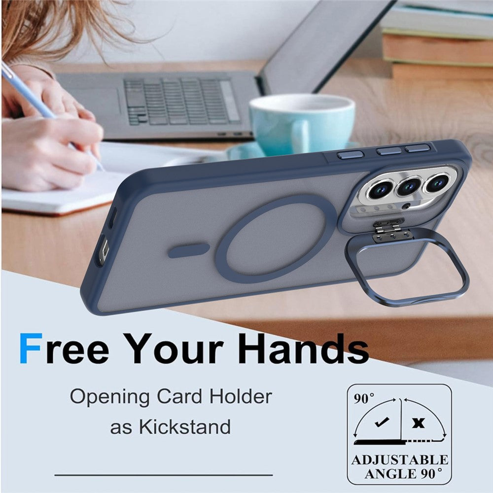 For Samsung Galaxy A56 5G  /  A36 5G Magnetic Case Foldable Kickstand Matte PC + TPU Phone Cover