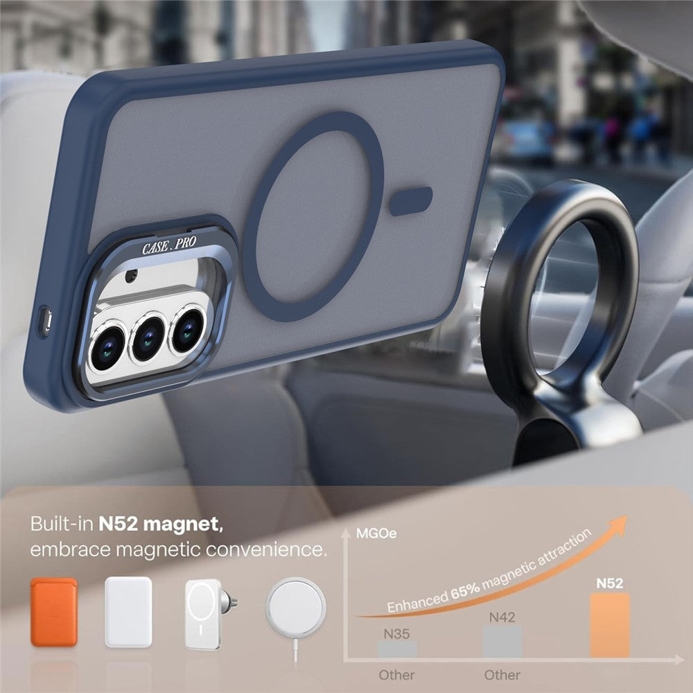 For Samsung Galaxy A56 5G  /  A36 5G Magnetic Case Foldable Kickstand Matte PC + TPU Phone Cover