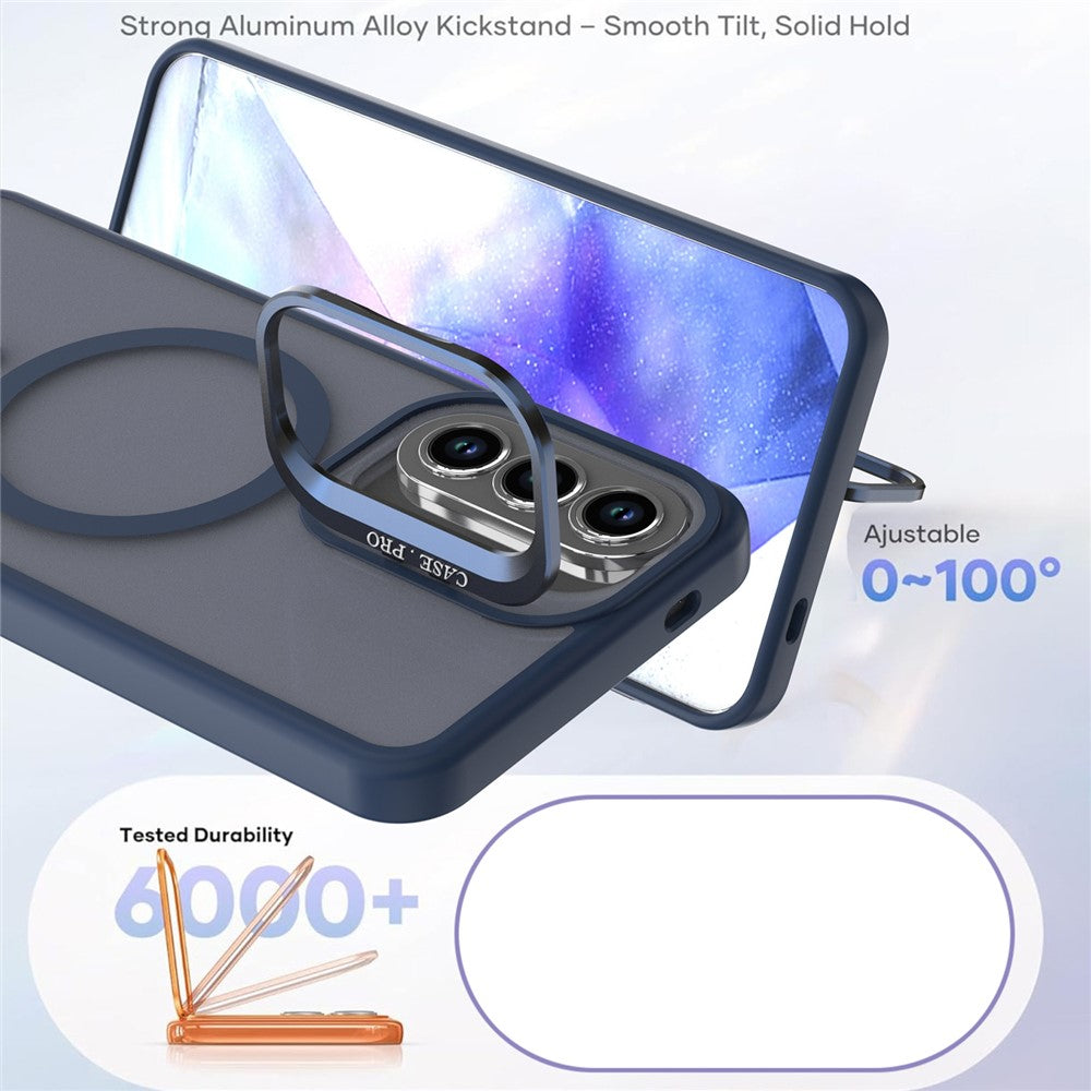 For Samsung Galaxy A56 5G  /  A36 5G Magnetic Case Foldable Kickstand Matte PC + TPU Phone Cover