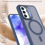 For Samsung Galaxy A56 5G  /  A36 5G Magnetic Case Foldable Kickstand Matte PC + TPU Phone Cover