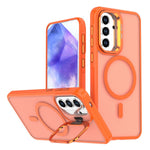 Til Samsung Galaxy A37 5G Magnetisk Etui Sammenfoldeligt Støtteben Mat PC + TPU Telefoncover
