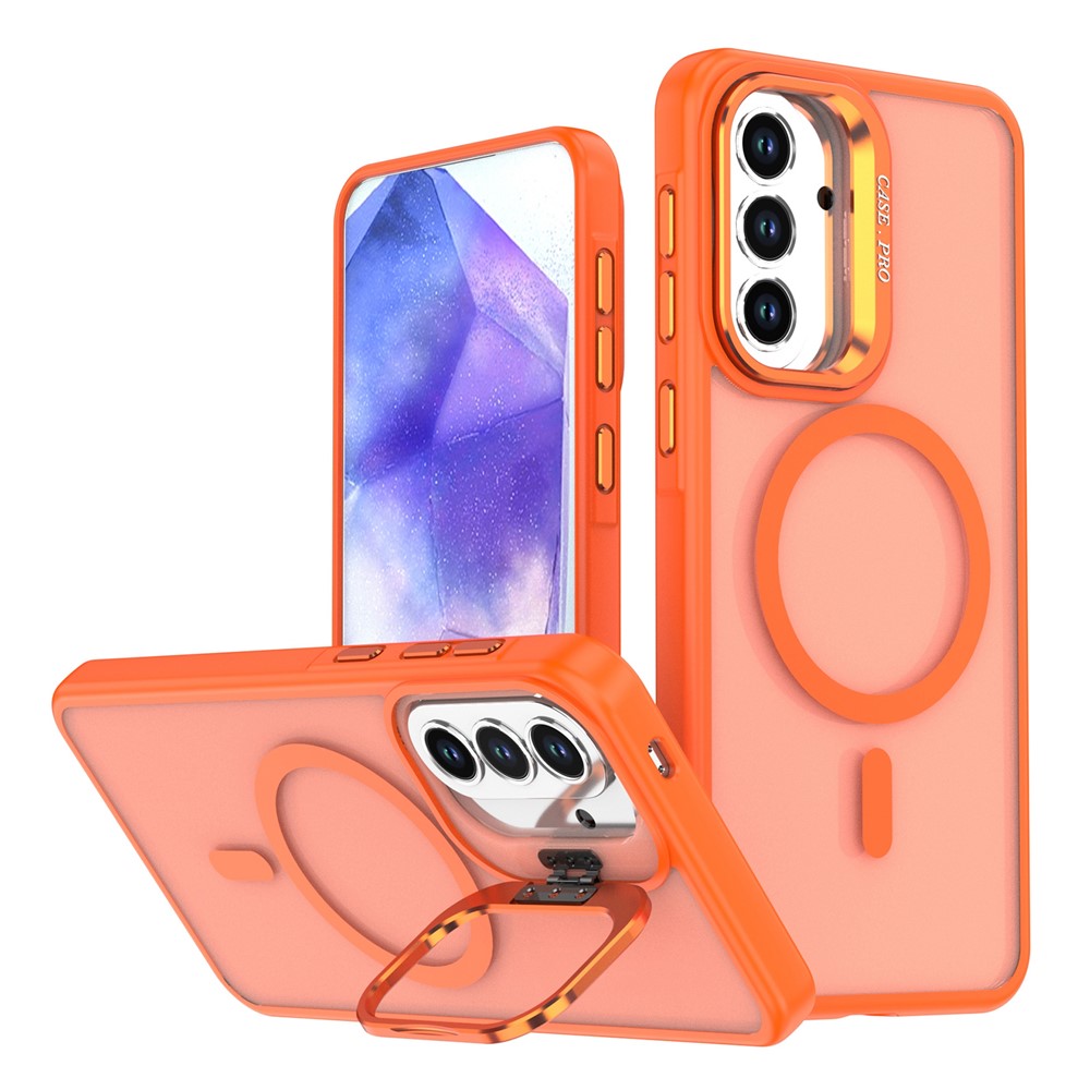 Til Samsung Galaxy A37 5G Magnetisk Etui Sammenfoldeligt Støtteben Mat PC + TPU Telefoncover