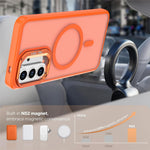 Til Samsung Galaxy A37 5G Magnetisk Etui Sammenfoldeligt Støtteben Mat PC + TPU Telefoncover