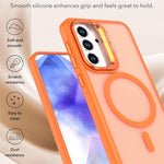 Til Samsung Galaxy A37 5G Magnetisk Etui Sammenfoldeligt Støtteben Mat PC + TPU Telefoncover