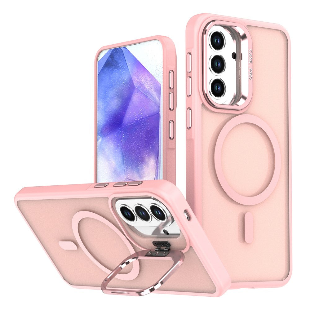 Til Samsung Galaxy A37 5G Magnetisk Etui Sammenfoldeligt Støtteben Mat PC + TPU Telefoncover