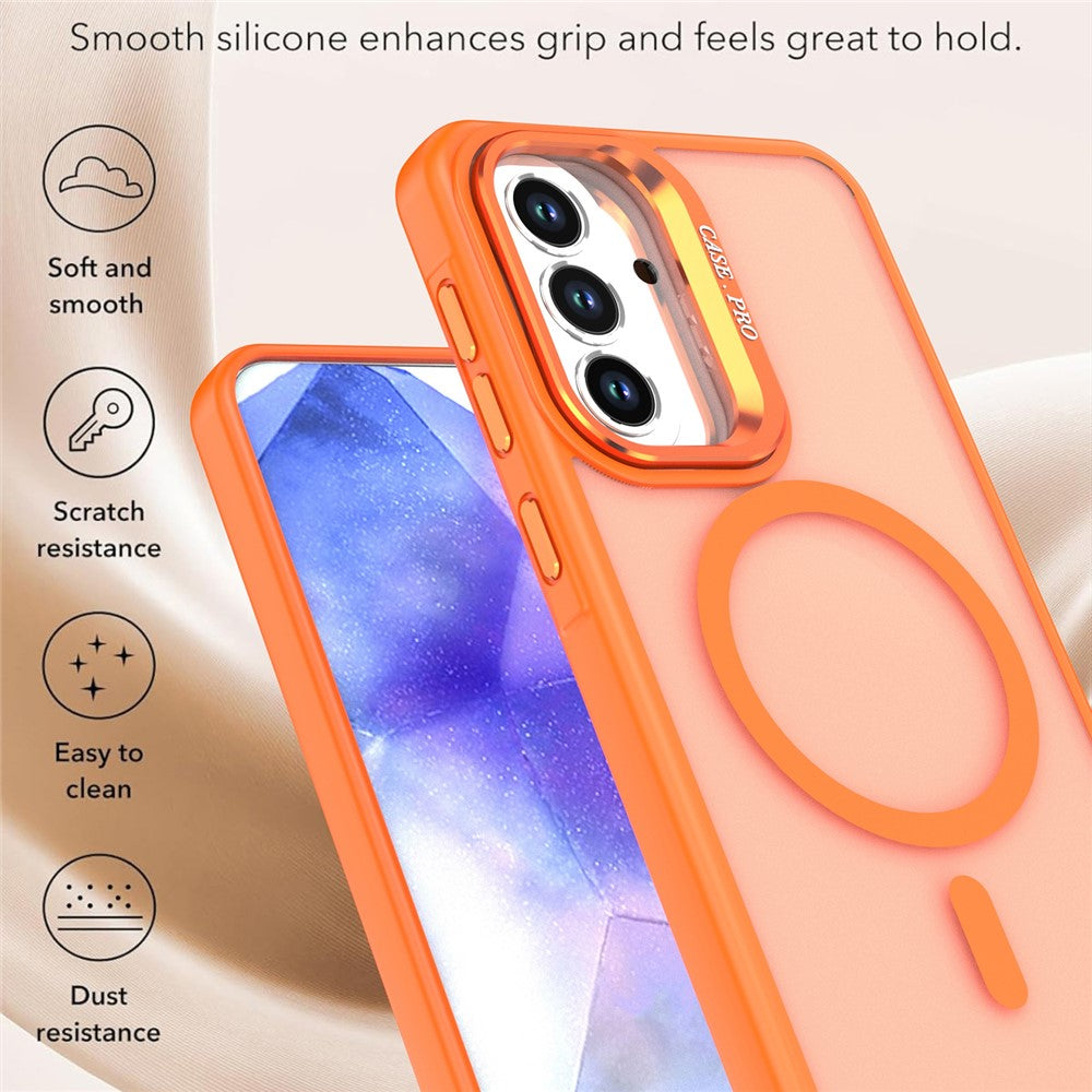 For Samsung Galaxy A57 5G Magnetic Case Foldable Kickstand Matte PC + TPU Phone Cover