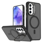 For Samsung Galaxy A57 5G Magnetic Case Foldable Kickstand Matte PC + TPU Phone Cover