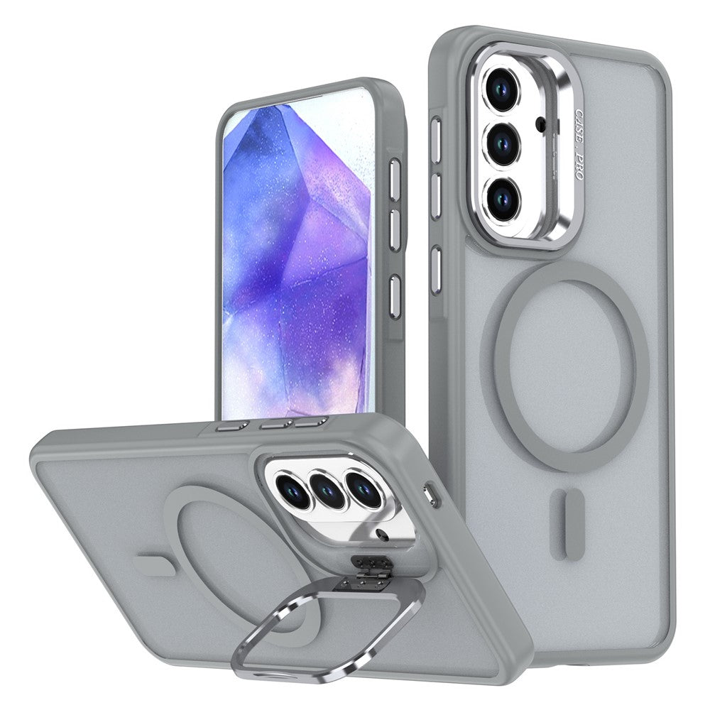 For Samsung Galaxy A57 5G Magnetic Case Foldable Kickstand Matte PC + TPU Phone Cover