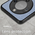 Phone Case For Honor Magic8 Lite 5G  /  X9d 5G  /  X70 5G Carbon Fiber Texture PU Leather + PC + TPU Cover