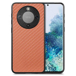 Phone Case For Honor Magic8 Lite 5G  /  X9d 5G  /  X70 5G Carbon Fiber Texture PU Leather + PC + TPU Cover