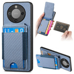 Phone Case For Honor Magic8 Lite 5G  /  X9d 5G  /  X70 5G Fiber Texture Flip Card Holder Kickstand Leather Back Cover