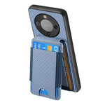 Phone Case For Honor Magic8 Lite 5G  /  X9d 5G  /  X70 5G Fiber Texture Flip Card Holder Kickstand Leather Back Cover