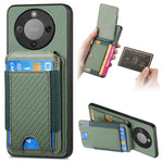 Phone Case For Honor Magic8 Lite 5G  /  X9d 5G  /  X70 5G Fiber Texture Flip Card Holder Kickstand Leather Back Cover