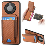 Phone Case For Honor Magic8 Lite 5G  /  X9d 5G  /  X70 5G Fiber Texture Flip Card Holder Kickstand Leather Back Cover