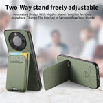 Phone Case For Honor Magic8 Lite 5G  /  X9d 5G  /  X70 5G Cloth Texture Leather + PC + TPU Cover with Card Holder Kickstand