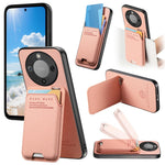 Phone Case For Honor Magic8 Lite 5G  /  X9d 5G  /  X70 5G Cloth Texture Leather + PC + TPU Cover with Card Holder Kickstand