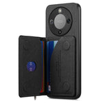 Phone Case For Honor Magic8 Lite 5G  /  X9d 5G  /  X70 5G Zipper Card Holder Kickstand Jeans Cloth Texture Leather Back Cover