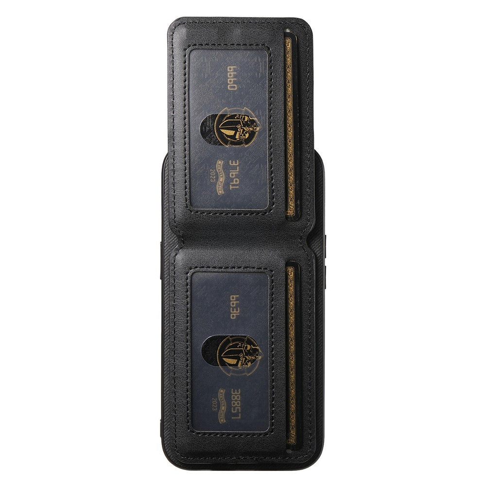 Telefoncover til Honor Magic8 Lite 5G / X9d 5G / X70 5G Stoftekstur Læder + PC + TPU Cover med RFID-blokerende kortholder