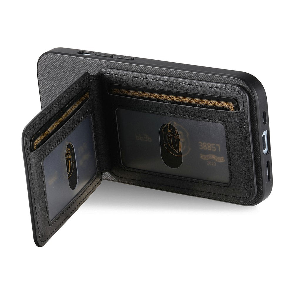 Telefoncover til Honor Magic8 Lite 5G / X9d 5G / X70 5G Stoftekstur Læder + PC + TPU Cover med RFID-blokerende kortholder