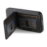 Phone Case For Honor Magic8 Lite 5G  /  X9d 5G  /  X70 5G Cloth Texture Leather + PC + TPU Cover with RFID Blocking Card Holder