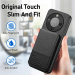 Phone Case For Honor Magic8 Lite 5G  /  X9d 5G  /  X70 5G Cloth Texture Leather + PC + TPU Cover with RFID Blocking Card Holder