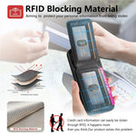 Telefoncover til Honor Magic8 Lite 5G / X9d 5G / X70 5G Stoftekstur Læder + PC + TPU Cover med RFID-blokerende kortholder