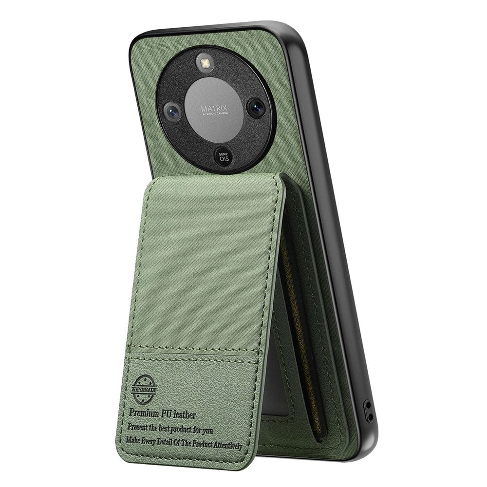 Phone Case For Honor Magic8 Lite 5G  /  X9d 5G  /  X70 5G Cloth Texture Leather + PC + TPU Cover with RFID Blocking Card Holder