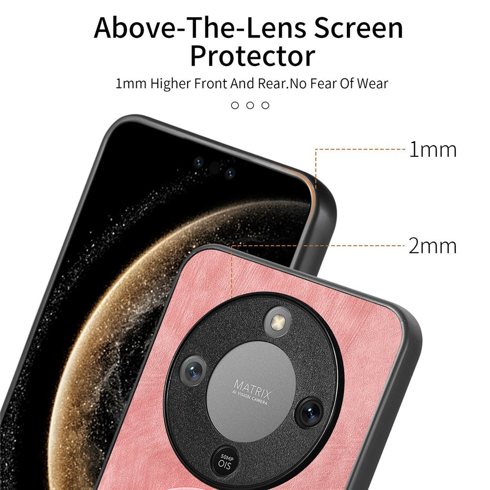 Phone Case For Honor Magic8 Lite 5G  /  X9d 5G  /  X9d 5G Stress Relief Retro Leather Back Cover with Rotating Kickstand