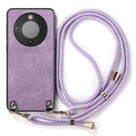 Phone Case For Honor Magic8 Lite 5G  /  X9d 5G  /  X70 5G Retro Leather Back Cover with Adjustable Strap