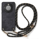 Phone Case For Honor Magic8 Lite 5G  /  X9d 5G  /  X70 5G Retro Leather Back Cover with Adjustable Strap