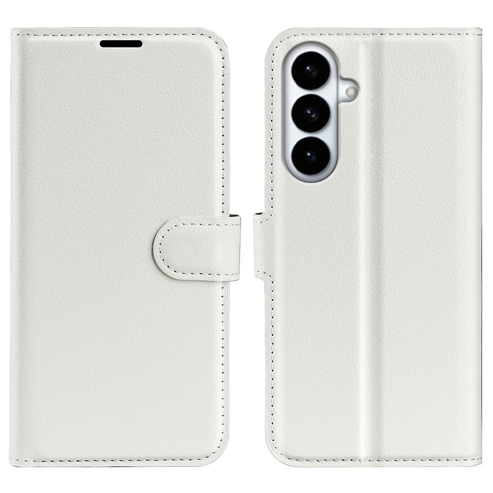 For Samsung Galaxy S26+ Case Wallet Stand Litchi Texture Shockproof Leather Phone Cover