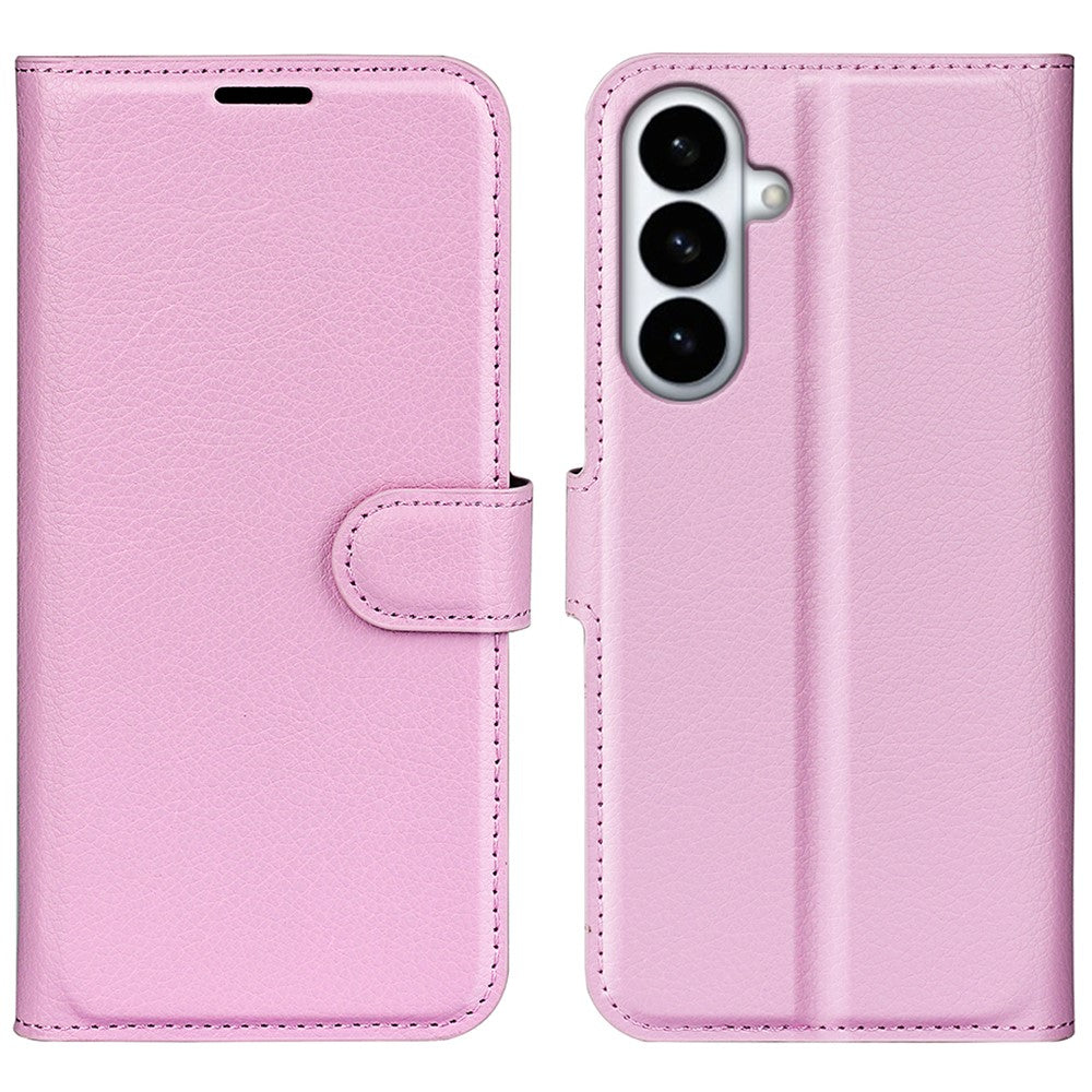 For Samsung Galaxy S26+ Case Wallet Stand Litchi Texture Shockproof Leather Phone Cover