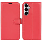 For Samsung Galaxy S26+ Case Wallet Stand Litchi Texture Shockproof Leather Phone Cover