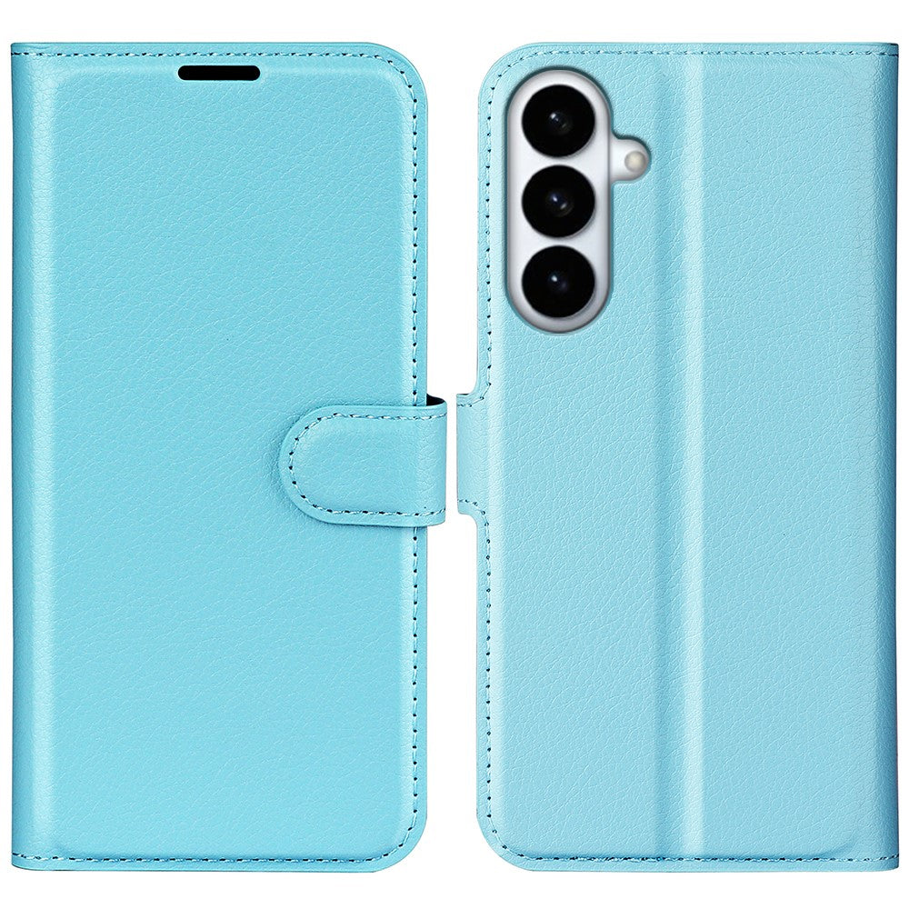For Samsung Galaxy S26+ Case Wallet Stand Litchi Texture Shockproof Leather Phone Cover