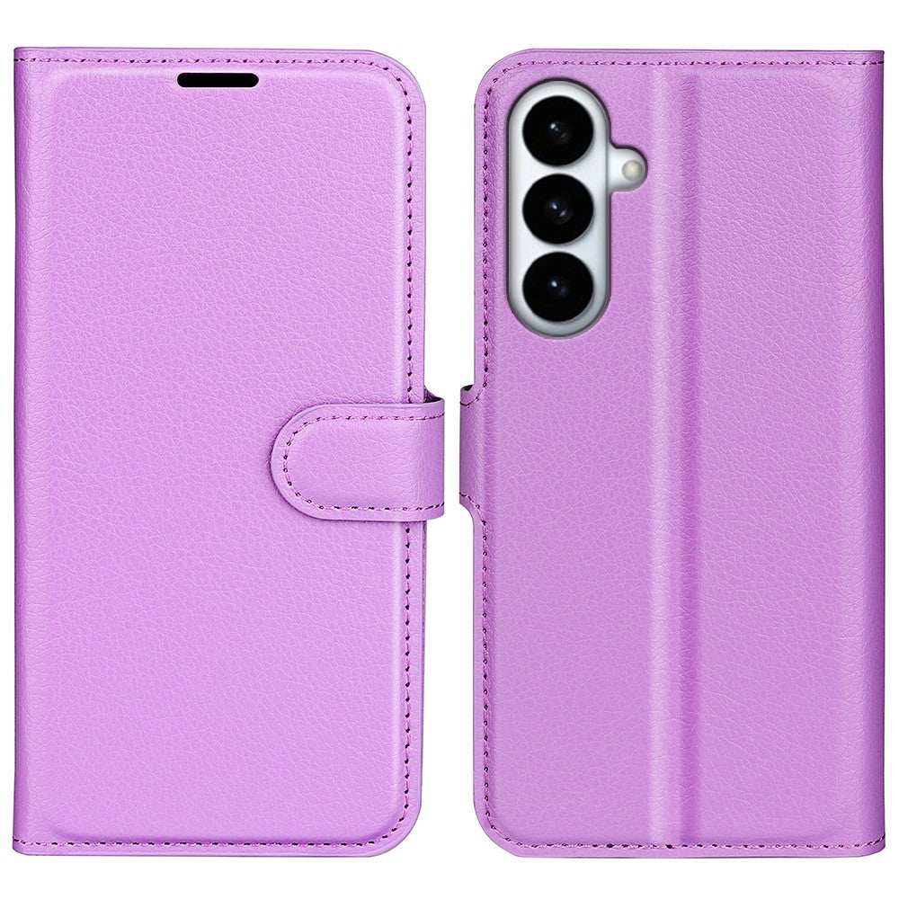 For Samsung Galaxy S26+ Case Wallet Stand Litchi Texture Shockproof Leather Phone Cover