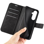 For Samsung Galaxy S26+ Stand Case Anti-Scratch Calf Texture Leather Phone Cover