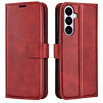 For Samsung Galaxy S26+ Stand Case Anti-Scratch Calf Texture Leather Phone Cover