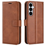 For Samsung Galaxy S26+ Stand Case Anti-Scratch Calf Texture Leather Phone Cover