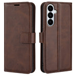 For Samsung Galaxy S26+ Stand Case Anti-Scratch Calf Texture Leather Phone Cover