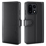 For OnePlus 15 5G Case Genuine Split Leather Phone Cover with Wallet Stand