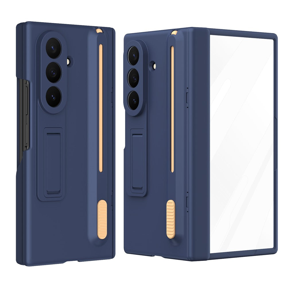 Til Samsung Galaxy Z TriFold 5G Kickstand Telefoncover med Skærmbeskytter i Hærdet Glas og Stylus Pen