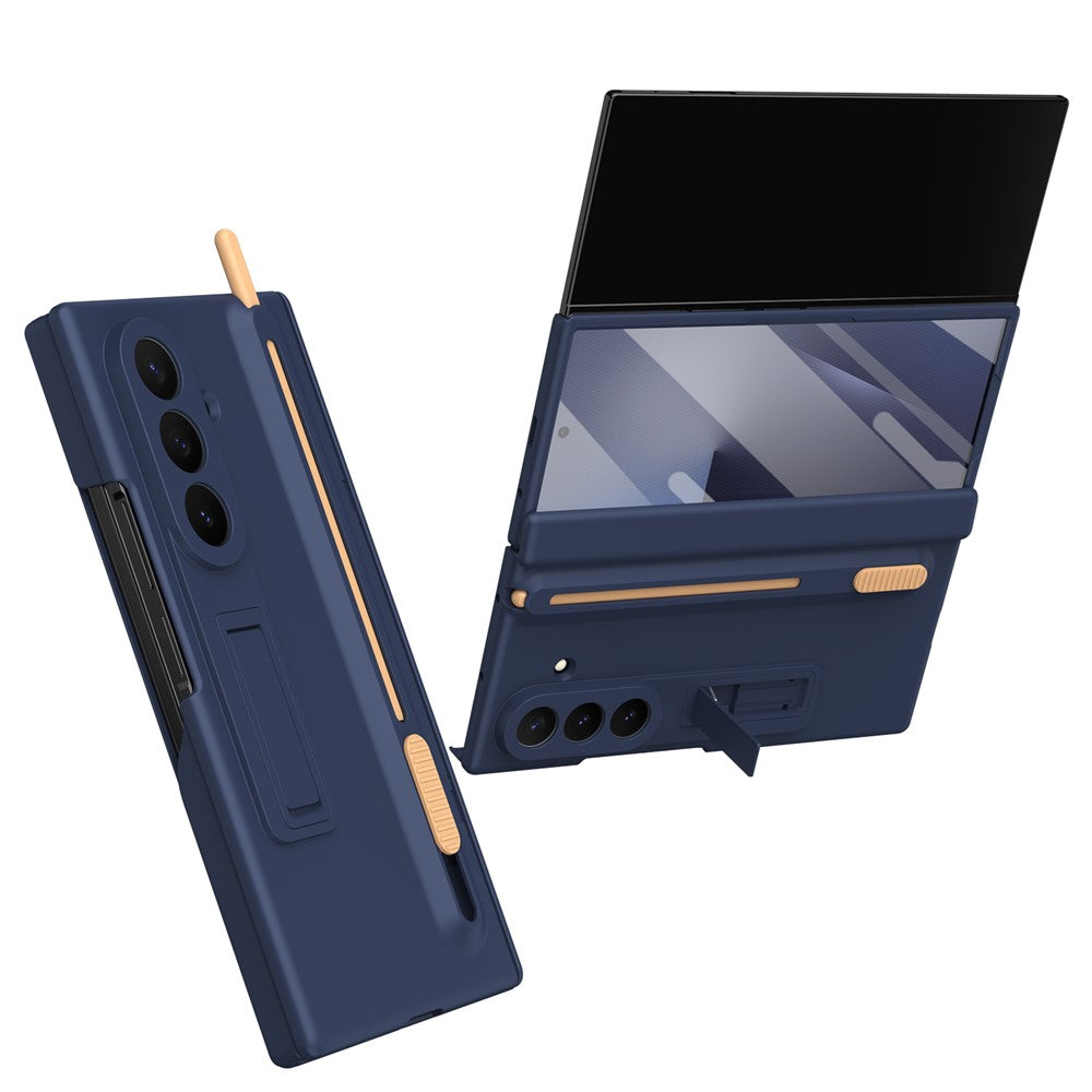 Til Samsung Galaxy Z TriFold 5G Kickstand Telefoncover med Skærmbeskytter i Hærdet Glas og Stylus Pen