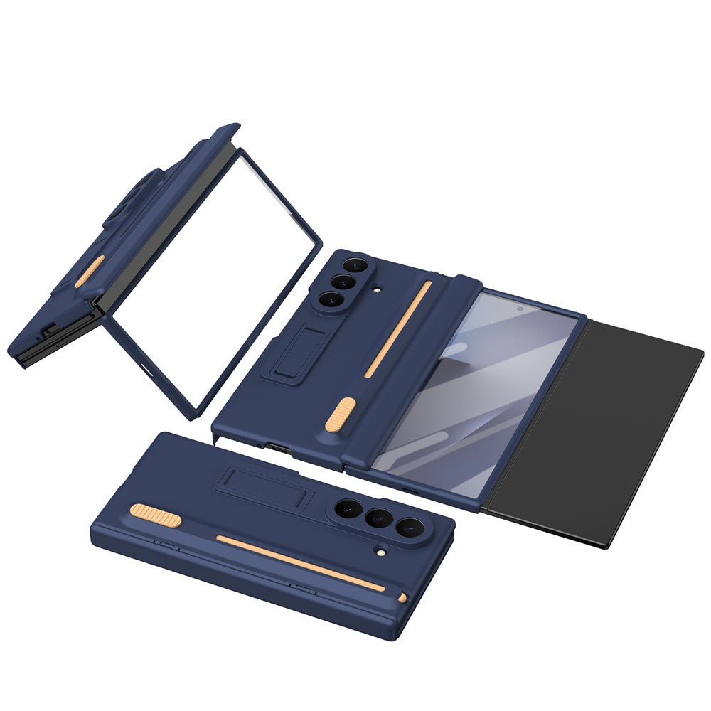 Til Samsung Galaxy Z TriFold 5G Kickstand Telefoncover med Skærmbeskytter i Hærdet Glas og Stylus Pen