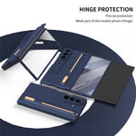 Til Samsung Galaxy Z TriFold 5G Kickstand Telefoncover med Skærmbeskytter i Hærdet Glas og Stylus Pen