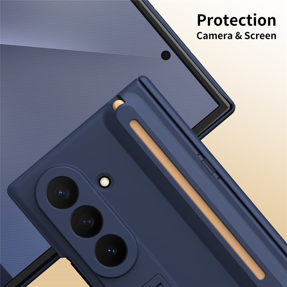 Til Samsung Galaxy Z TriFold 5G Kickstand Telefoncover med Skærmbeskytter i Hærdet Glas og Stylus Pen