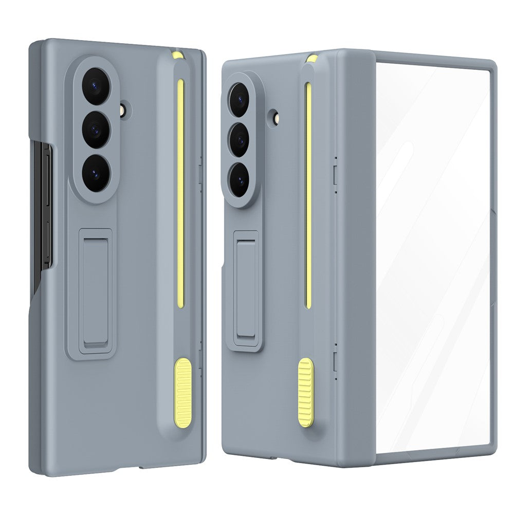 Til Samsung Galaxy Z TriFold 5G Kickstand Telefoncover med Skærmbeskytter i Hærdet Glas og Stylus Pen