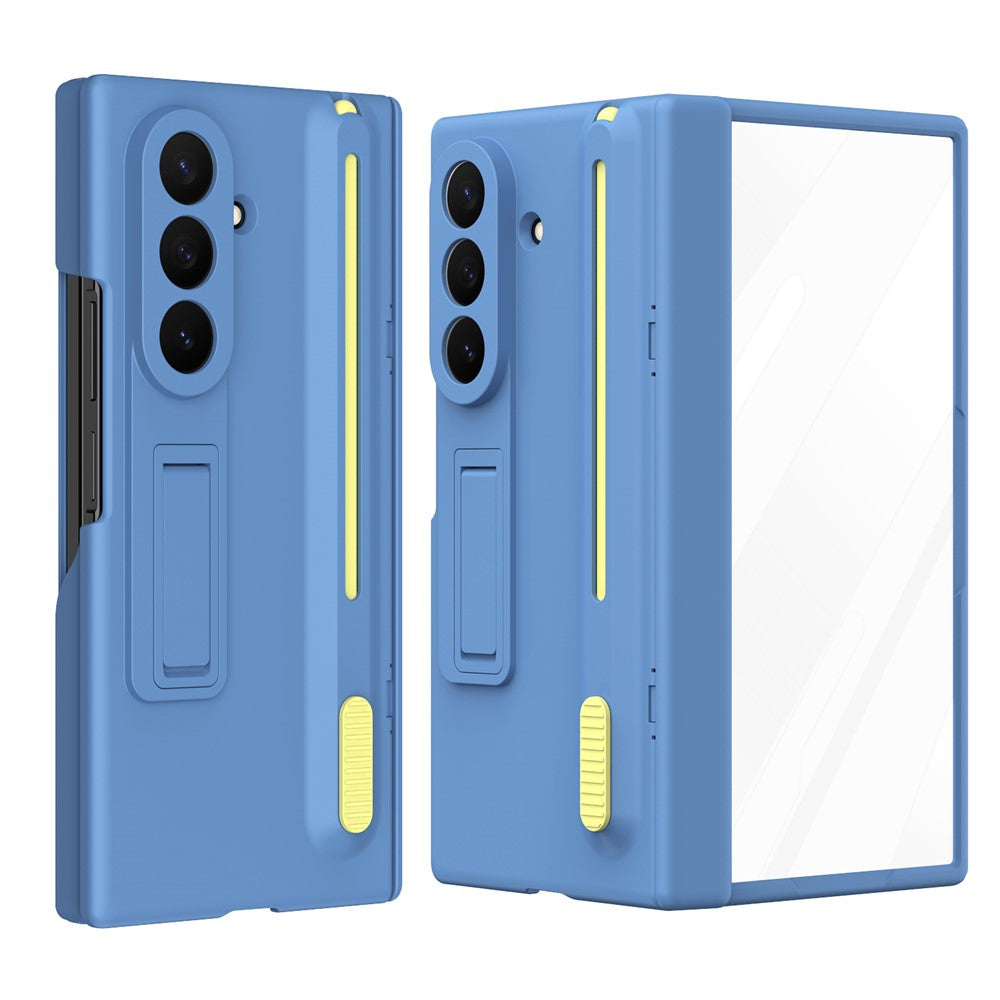 Til Samsung Galaxy Z TriFold 5G Kickstand Telefoncover med Skærmbeskytter i Hærdet Glas og Stylus Pen