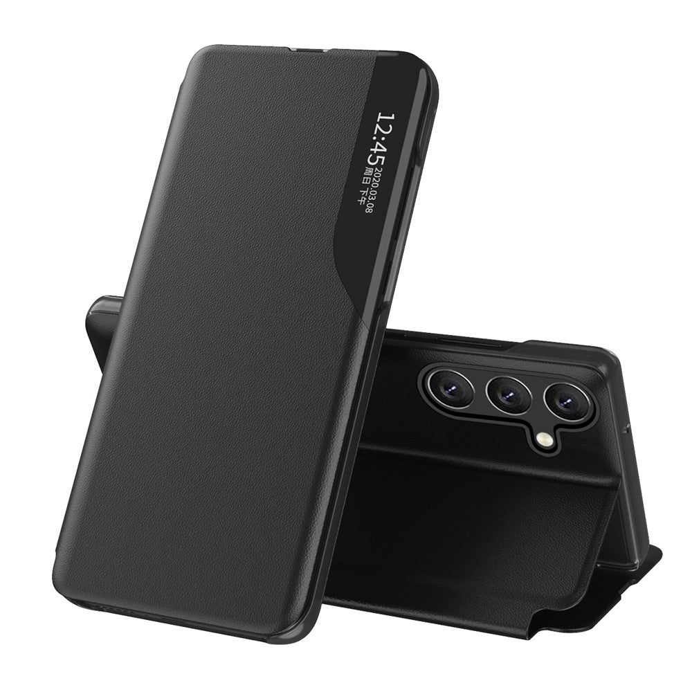 Samsung Galaxy S26 / S26 Pro mobilskal View Window Folio Flip PU Läder Stativfodral